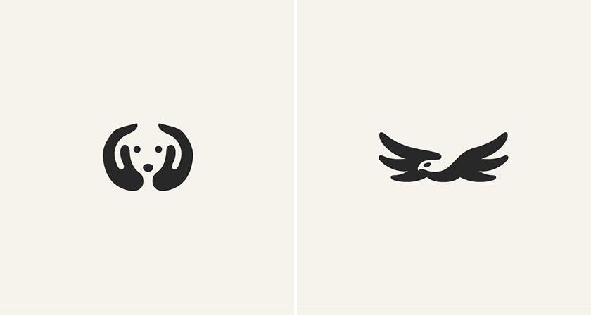 Black and White Animal Logo - 10 Clever Animal Logos Created With Negative Space