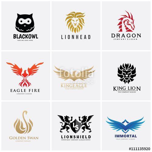 Animal Logo - Animal logo collection,Eagle Logo set,bird logo,Phoenix logo,Vector ...