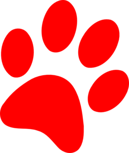Red Dog Paw Logo - Red Dog Paw Clipart