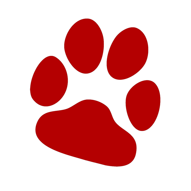 Red Dog Paw Logo - Red dog paw vector free library - RR collections