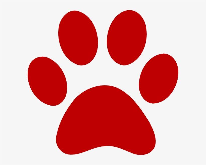 Red Dog Paw Logo - Red Paw Print Clip Art At Clker Com Vector Clip Art - Red Dog Paw ...