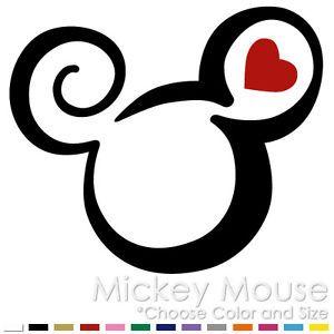 Mickey and Minnie Mouse Logo - TRIBAL MICKEY MINNIE MOUSE TWO COLOR TATTOO DISNEY VINYL DECAL