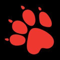 Red Dog Paw Logo - Naughty Dog