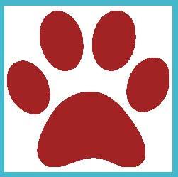 Red Dog Paw Logo - Downtown Dog Daycare, Dog Boarding, Dog Grooming, Dog Training