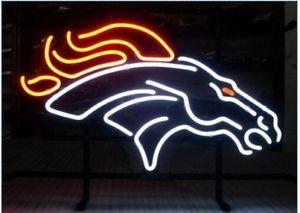 Broncos Logo - New NFL Denver Broncos Logo Neon Light Sign 20x16
