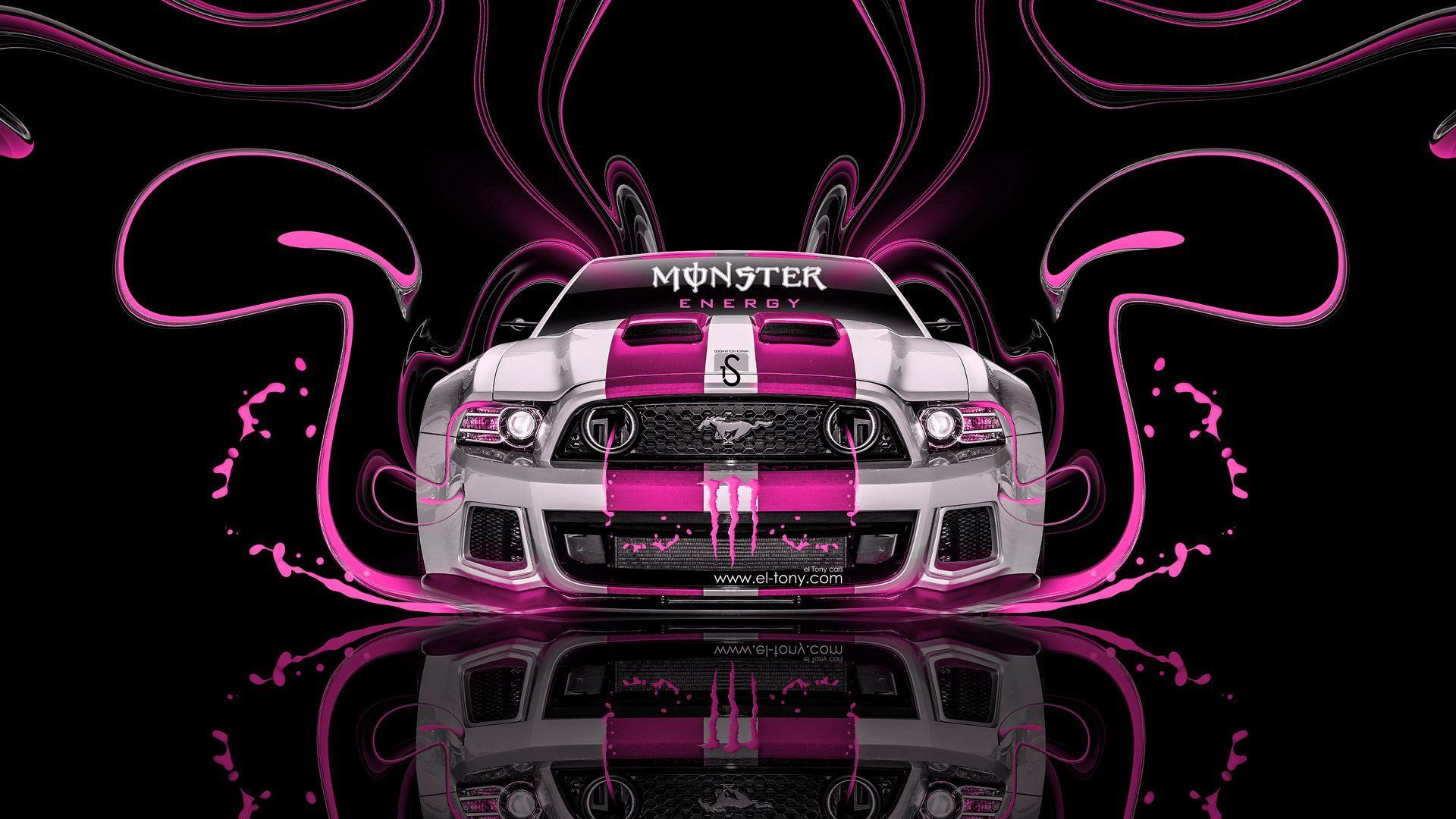 Cool Cars Monster Energy Logo - Mustang Logo Wallpaper Pink Monster Energy Ford Mustang Gt Amazing ...