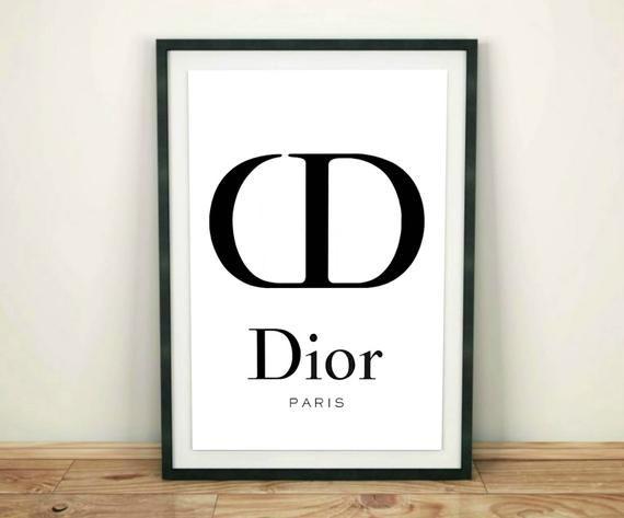 Dior Logo - Christian Dior Logo Fashion Decor Art Dior Print Dior | Etsy