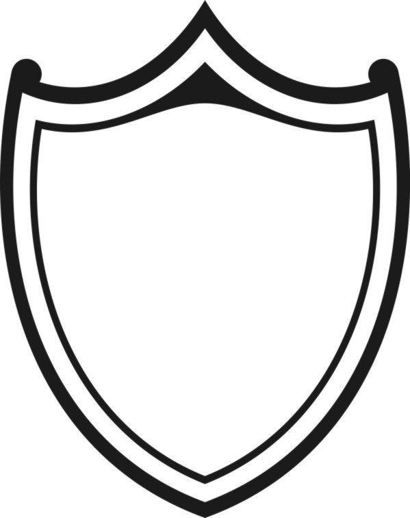 Cool Blank Logo - black and white shield drawings logo