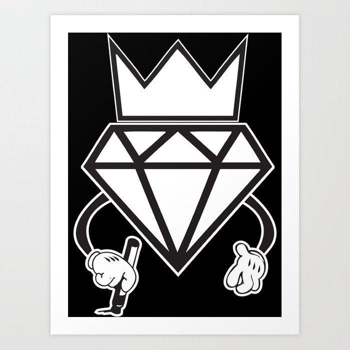 Graffiti Diamond Logo - Diamond Swag Graffiti Art Print