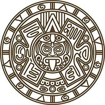 Aztec Logo - Pretty Simple Aztec Emblem Logo Icon Vinyl Decal Sticker