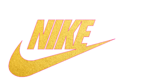 gold nike logo
