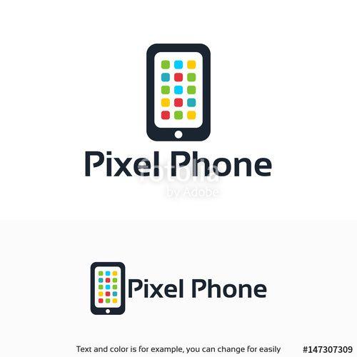 Simple Phone Logo - Simple pixel phone logo designs template