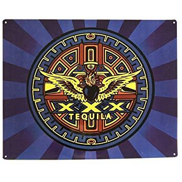 Aztec Logo - Licensed XXX Tequila Aztec Logo Beer Bar Metal Sign