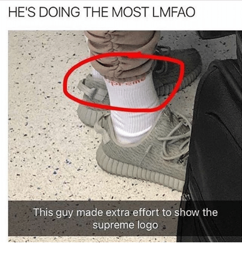 Most Popular Supreme Logo - HE'S DOING THE MOST LMFAO This Guy Made Extra Effort to Show