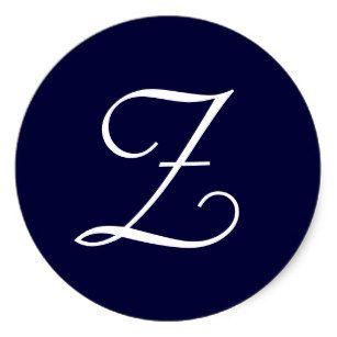 Blue and White Z Logo - Letter Z Stickers | Zazzle