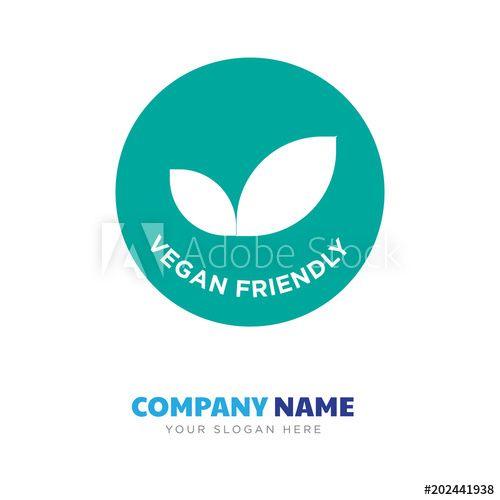 Vegan Company Logo - vegan friendly company logo design this stock vector