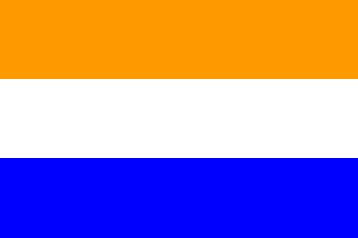 Blue and White with Orange Logo - The Princevlag (The Netherlands)