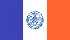 Blue and White with Orange Logo - DCAS - About DCAS - NYC Green Book Highlights ~ City Seal and Flag