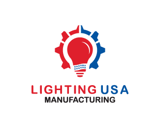 Blue Light Manufacturing Logo - Lighting USA Light Bulb Gear | LOGOS FOR SALE | Logos, Logo design y ...