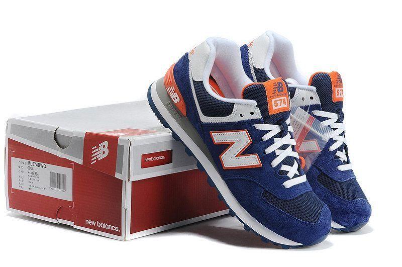 Blue White Orange Logo - UK Outlet Store New Balance ML574BWO Blue White Orange Mens Sneakers ...