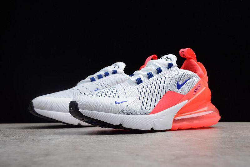 Blue White Orange Logo - Nike Air Max 270 Canvas Mesh Textile Women's United Kingdom White ...