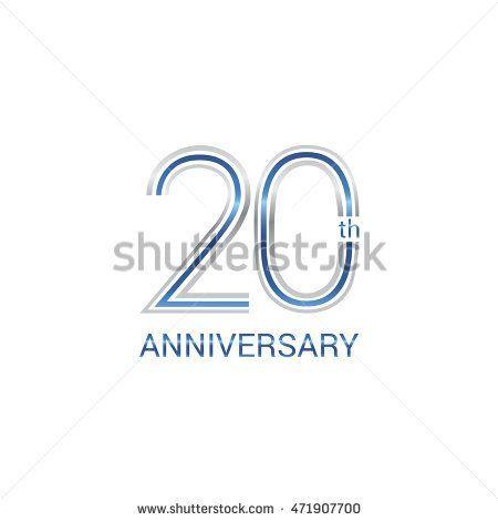 Three Parallel Lines Logo - 20th anniversary logo design uses three lines which form the numbers ...