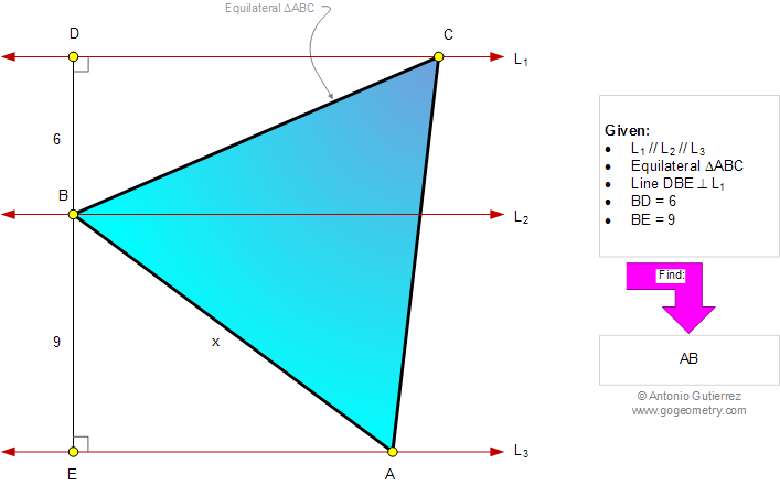 Three Parallel Lines Logo - Geometry classes, Problem 980. Infographic Equilateral Triangle ...