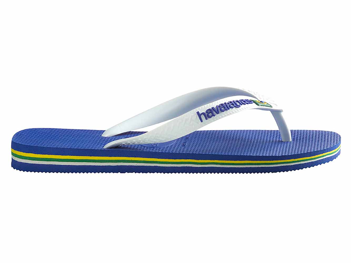 Blue White Orange Logo - Havaianas Brasil Logo Sandal Marine Blue White