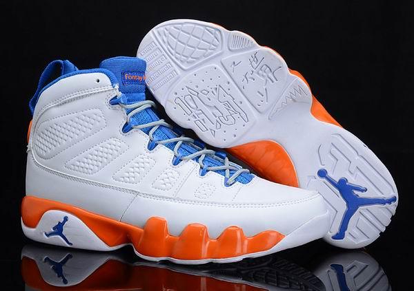 Blue and White with Orange Logo - Alluring Goods Erke Running Shoes Review Air Jordan 9 Blue White ...