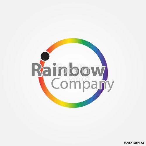 Rainbow Circle Logo - Rainbow company circle logo