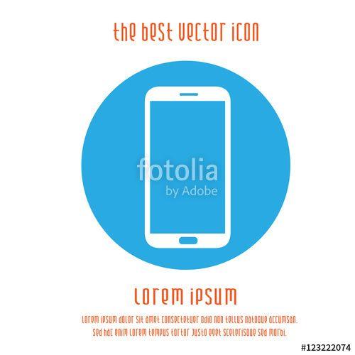 Simple Phone Logo - Phone vector icon. Smartphone simple isolated sign. Cellphone logo