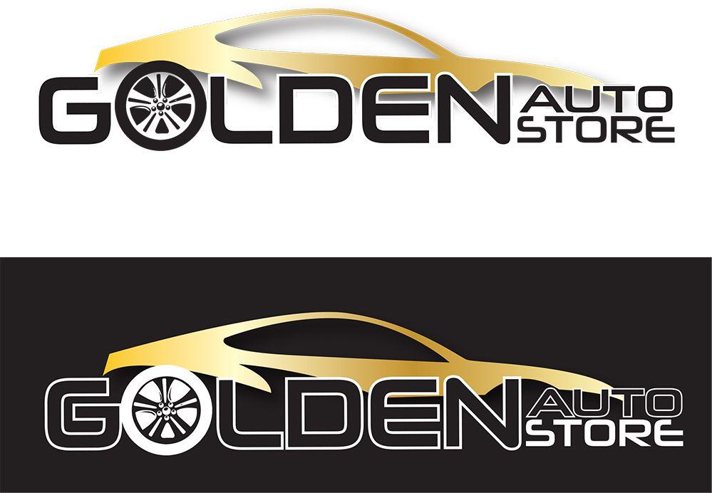 Automotive Store Logo - Professional, Masculine, Car Dealer Logo Design for Golden Auto