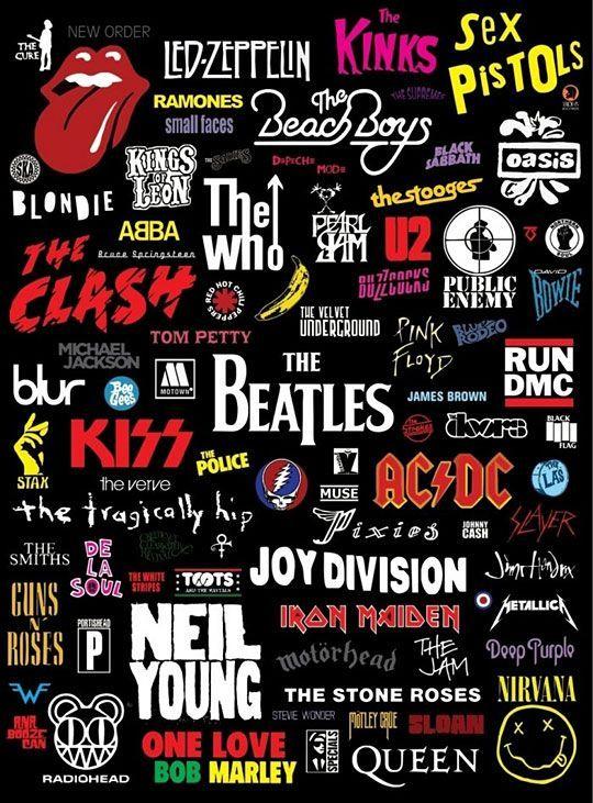 Rock and Roll Band Logo - This is what music used to be
