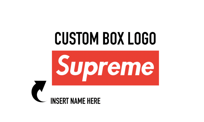 Most Popular Supreme Logo - supreme logo with whatever text you like for $7