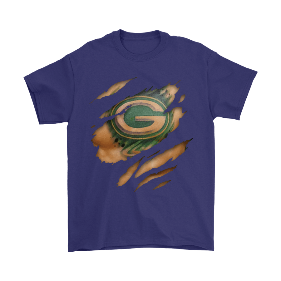 Purple and Green Football Logo - NFL Football Logo 3D Art Chest Green Bay Packers Tattoo Shirts ...