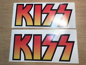 Rock and Roll Band Logo - X2 KISS Sticker Decal 7 x 3 Music Rock N Roll Band Logo Wall