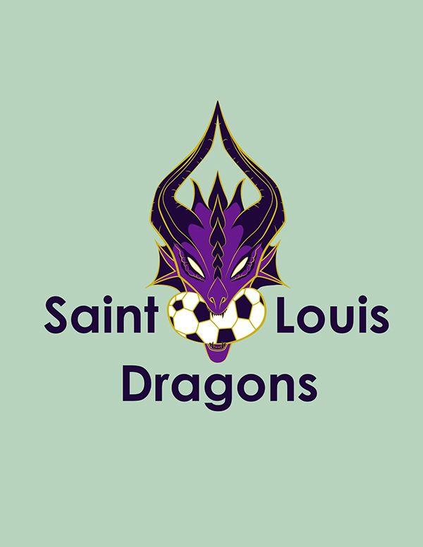 Purple and Green Football Logo - Dragon Football Logo on Behance