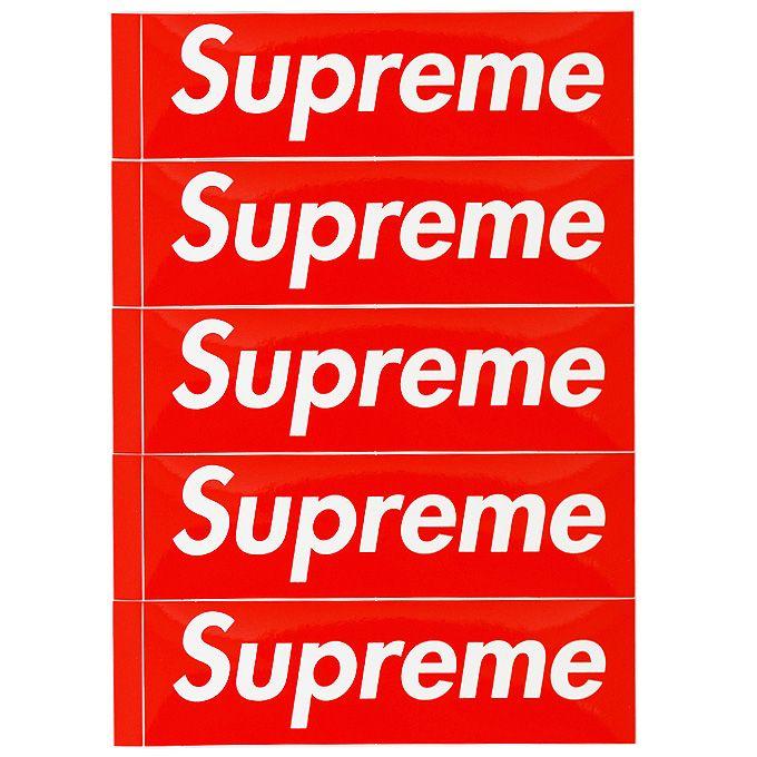 Supreme Apparel Logo - BLEECKER: Supreme Supreme Box Logo Sticker 5 p PACK SET box logo ...