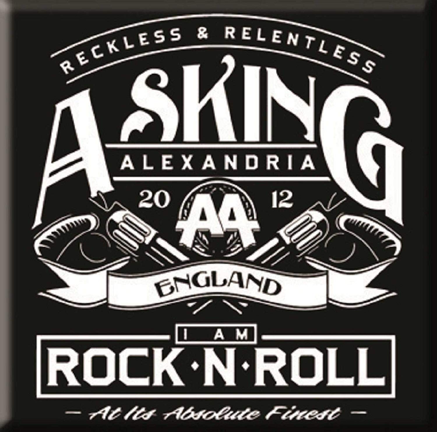 Rock and Roll Band Logo - Asking Alexandria Fridge Magnet Band Logo Rock N Roll
