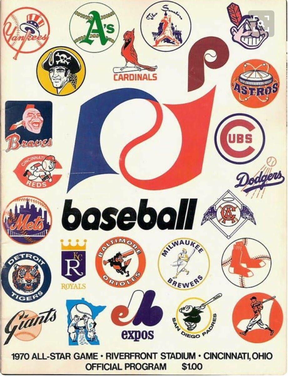 Old School Phillies Logo - 1970 All-Star game program. I love the old school Phillies and ...