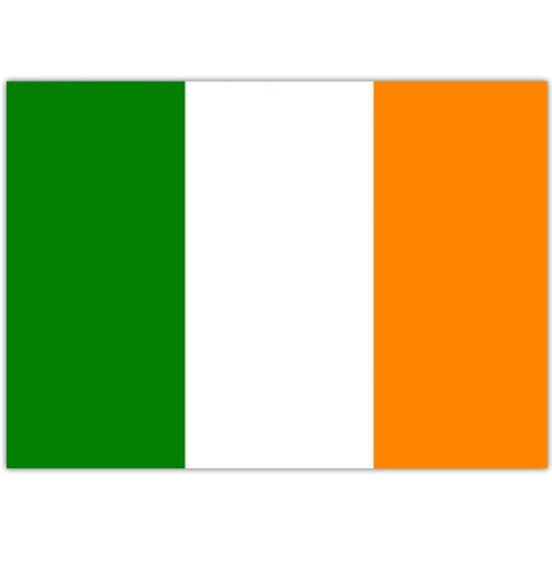 Orange and White Green Flag Logo - Irish Flag 3' x 5' in Green Orange & White Party Zone