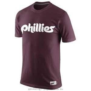 Old School Phillies Logo - T-shirt School Nike Maroon Mlb Cooperstown Old Logo Baseball ...