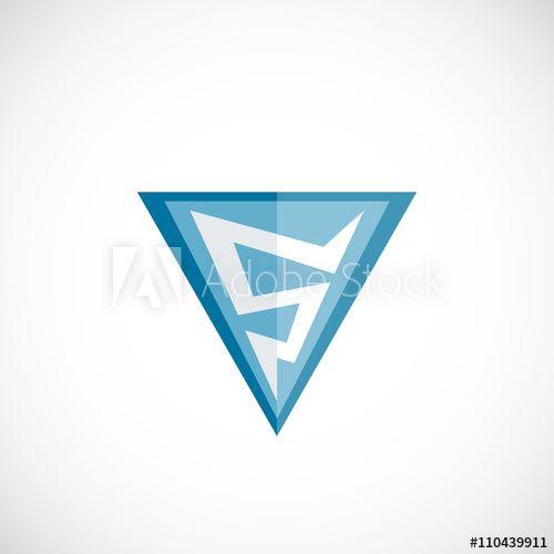 Five Triangle Logo - Abstract Vector Lightning Logo Template. Electricity or Power Sign
