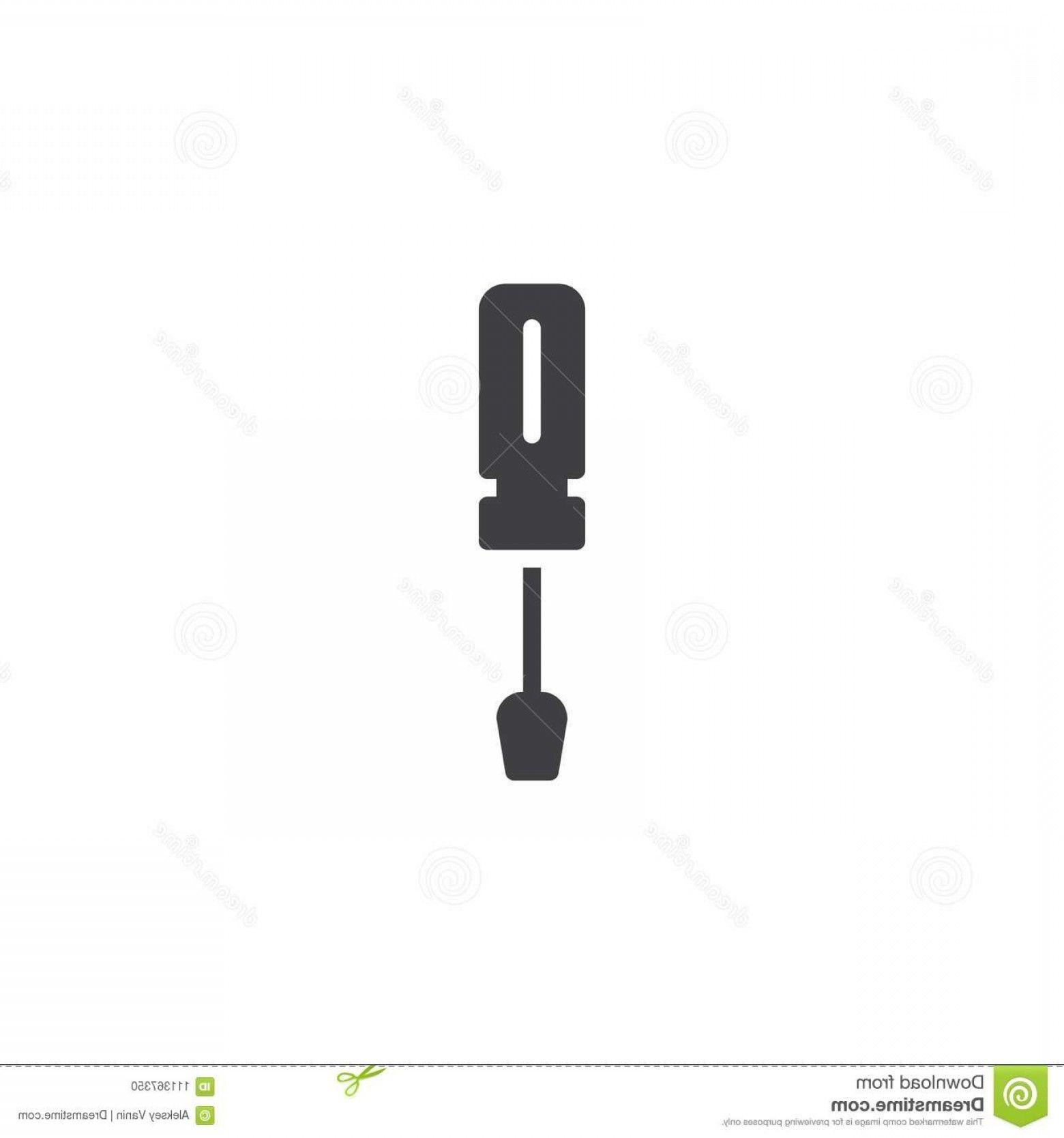 Simple Phone Logo - Screwdriver Vector Icon Filled Flat Sign Mobile Concept Web Design