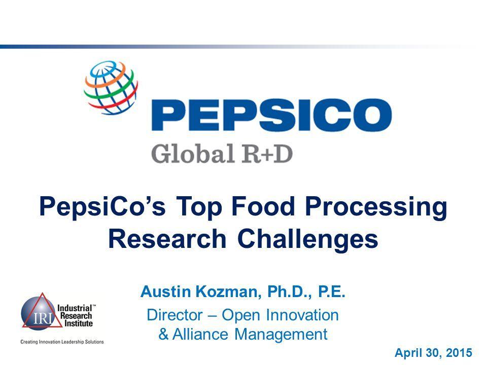 PepsiCo Global Logo - PepsiCo's Top Food Processing Research Challenges - ppt video online ...