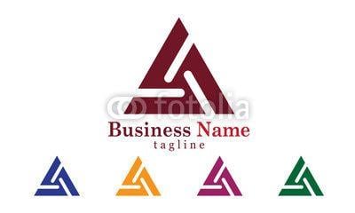 Five Triangle Logo - Triangle Icon Logo Vector With Five Color Options. Buy Photo. AP
