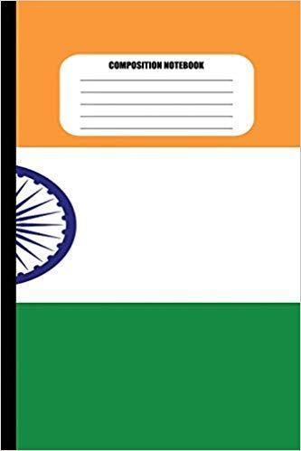 Orange and White Green Flag Logo - Composition Notebook: Flag of India / Orange, White and Green