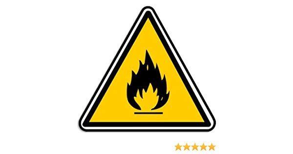 Five Triangle Logo - MAGNET Caution Triangle Flammable Logo insignia symbol