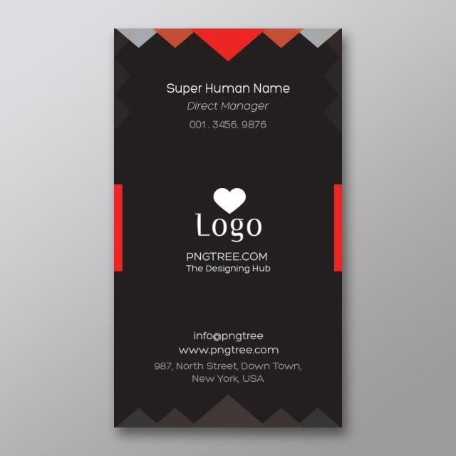 Five Triangle Logo - Five Triangles with Side Bars Business Card PSD Template
