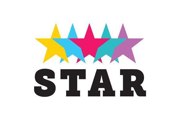 Five Triangle Logo - Three & Five Star Logos ~ Logo Templates ~ Creative Market